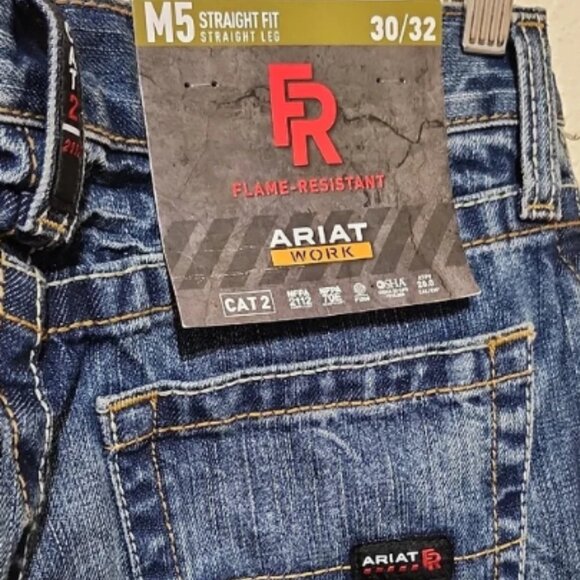 Ariat Blue Straight-Leg Jeans Classic Denim - Picture 5 of 10